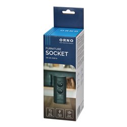 GNIAZDO MEBLOWE 2X2P+Z, 2XUSB (TYP A+C 2,4A), CZARNE ORNO GNIAZDO MEBLOWE 2X2P+Z, 2XUSB (TYP A+C 2,4A), CZARNE ORNO
