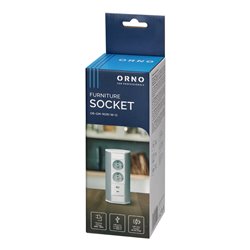 GNIAZDO MEBLOWE 2X2P+Z, 2XUSB (TYP A+C 2,4A), BIAŁO-SREBRNE ORNO GNIAZDO MEBLOWE 2X2P+Z, 2XUSB (TYP A+C 2,4A), BIAŁO-SREBRNE ORNO