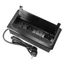 GNIAZDO MEBLOWE WPUSZCZANE W BLAT Z PŁASKIM FREZOWANYM RANTEM, SZCZOTKĄ PRZECIWKURZOWĄ I PRZEWODEM 1,5M, 2X2P+Z (FRENCH), 2XUSB GNIAZDO MEBLOWE WPUSZCZANE W BLAT Z PŁASKIM FREZOWANYM RANTEM, SZCZOTKĄ PRZECIWKURZOWĄ I PRZEWODEM 1,5M, 2X2P+Z (FRENCH), 2XUSB