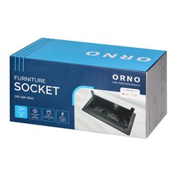 GNIAZDO MEBLOWE WPUSZCZANE W BLAT Z PŁASKIM FREZOWANYM RANTEM, SZCZOTKĄ PRZECIWKURZOWĄ I PRZEWODEM 1,5M, 2X2P+Z (FRENCH), 2XUSB GNIAZDO MEBLOWE WPUSZCZANE W BLAT Z PŁASKIM FREZOWANYM RANTEM, SZCZOTKĄ PRZECIWKURZOWĄ I PRZEWODEM 1,5M, 2X2P+Z (FRENCH), 2XUSB