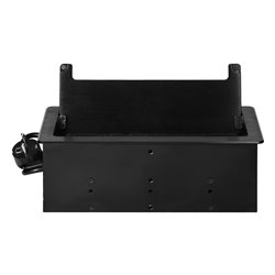 GNIAZDO MEBLOWE WPUSZCZANE W BLAT Z PŁASKIM FREZOWANYM RANTEM, SZCZOTKĄ PRZECIWKURZOWĄ I PRZEWODEM 1,5M, 2X2P+Z (FRENCH), 2XUSB GNIAZDO MEBLOWE WPUSZCZANE W BLAT Z PŁASKIM FREZOWANYM RANTEM, SZCZOTKĄ PRZECIWKURZOWĄ I PRZEWODEM 1,5M, 2X2P+Z (FRENCH), 2XUSB