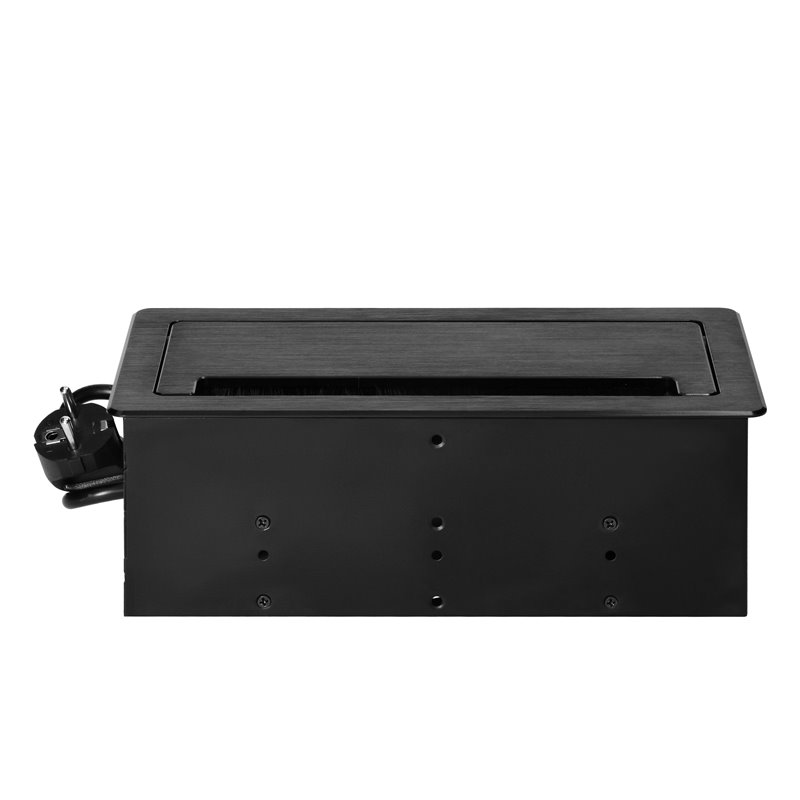 GNIAZDO MEBLOWE WPUSZCZANE W BLAT Z PŁASKIM FREZOWANYM RANTEM, SZCZOTKĄ PRZECIWKURZOWĄ I PRZEWODEM 1,5M, 2X2P+Z (FRENCH), 2XUSB GNIAZDO MEBLOWE WPUSZCZANE W BLAT Z PŁASKIM FREZOWANYM RANTEM, SZCZOTKĄ PRZECIWKURZOWĄ I PRZEWODEM 1,5M, 2X2P+Z (FRENCH), 2XUSB