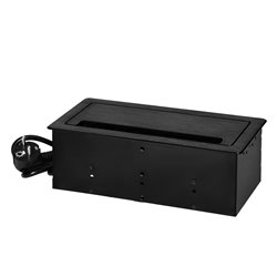 GNIAZDO MEBLOWE WPUSZCZANE W BLAT Z PŁASKIM FREZOWANYM RANTEM, SZCZOTKĄ PRZECIWKURZOWĄ I PRZEWODEM 1,5M, 2X2P+Z (FRENCH), 2XUSB GNIAZDO MEBLOWE WPUSZCZANE W BLAT Z PŁASKIM FREZOWANYM RANTEM, SZCZOTKĄ PRZECIWKURZOWĄ I PRZEWODEM 1,5M, 2X2P+Z (FRENCH), 2XUSB