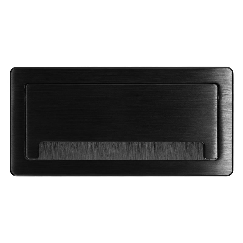 GNIAZDO MEBLOWE WPUSZCZANE W BLAT Z PŁASKIM FREZOWANYM RANTEM, SZCZOTKĄ PRZECIWKURZOWĄ I PRZEWODEM 1,5M, 2X2P+Z (FRENCH), 2XUSB GNIAZDO MEBLOWE WPUSZCZANE W BLAT Z PŁASKIM FREZOWANYM RANTEM, SZCZOTKĄ PRZECIWKURZOWĄ I PRZEWODEM 1,5M, 2X2P+Z (FRENCH), 2XUSB
