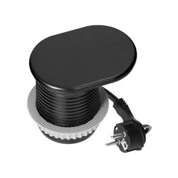 GNIAZDO MEBLOWE O6CM, WPUSZCZANE W BLAT Z PRZESUWNĄ POKRYWKĄ, ŁADOWARKĄ USB I PRZEWODEM 1,9M, 1X2P+Z (FRENCH), 2XUSB (TYP A+C PD GNIAZDO MEBLOWE O6CM, WPUSZCZANE W BLAT Z PRZESUWNĄ POKRYWKĄ, ŁADOWARKĄ USB I PRZEWODEM 1,9M, 1X2P+Z (FRENCH), 2XUSB (TYP A+C PD