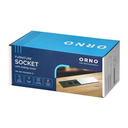 GNIAZDO MEBLOWE Z PRZESUWNĄ POKRYWĄ, 2X2P+Z (SCHUKO), USB A+C, SREBRNE ORNO GNIAZDO MEBLOWE Z PRZESUWNĄ POKRYWĄ, 2X2P+Z (SCHUKO), USB A+C, SREBRNE ORNO