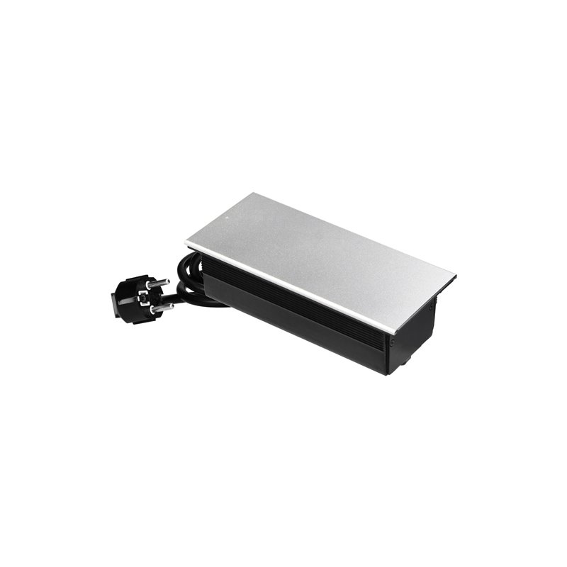 GNIAZDO MEBLOWE Z PRZESUWNĄ POKRYWĄ, 2X2P+Z (SCHUKO), USB A+C, SREBRNE ORNO GNIAZDO MEBLOWE Z PRZESUWNĄ POKRYWĄ, 2X2P+Z (SCHUKO), USB A+C, SREBRNE ORNO