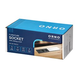 GNIAZDO MEBLOWE Z PRZESUWNĄ POKRYWĄ, 2X2P+Z (FRENCH), USB A+C, SREBRNE ORNO GNIAZDO MEBLOWE Z PRZESUWNĄ POKRYWĄ, 2X2P+Z (FRENCH), USB A+C, SREBRNE ORNO