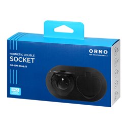 HERMETYCZNE GNIAZDO ELEKTRYCZNE PODWÓJNE, OWALNE, IP55, 2X2P+Z(FRENCH), CZARNE ORNO HERMETYCZNE GNIAZDO ELEKTRYCZNE PODWÓJNE, OWALNE, IP55, 2X2P+Z(FRENCH), CZARNE ORNO