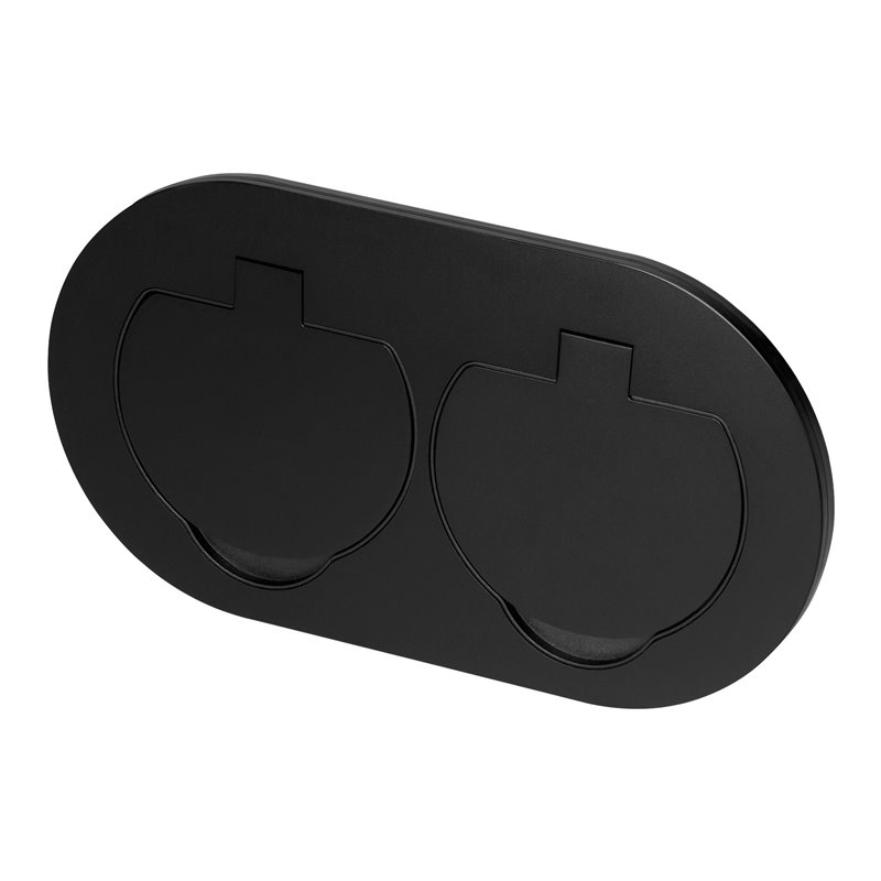 HERMETYCZNE GNIAZDO ELEKTRYCZNE PODWÓJNE, OWALNE, IP55, 2X2P+Z(FRENCH), CZARNE ORNO HERMETYCZNE GNIAZDO ELEKTRYCZNE PODWÓJNE, OWALNE, IP55, 2X2P+Z(FRENCH), CZARNE ORNO