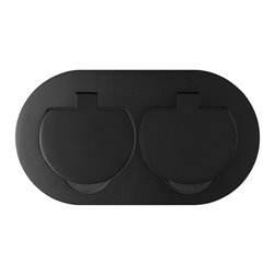 HERMETYCZNE GNIAZDO ELEKTRYCZNE PODWÓJNE, OWALNE, IP55, 2X2P+Z(FRENCH), CZARNE ORNO HERMETYCZNE GNIAZDO ELEKTRYCZNE PODWÓJNE, OWALNE, IP55, 2X2P+Z(FRENCH), CZARNE ORNO