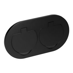HERMETYCZNE GNIAZDO ELEKTRYCZNE PODWÓJNE, OWALNE, IP55, 2X2P+Z(FRENCH), CZARNE ORNO HERMETYCZNE GNIAZDO ELEKTRYCZNE PODWÓJNE, OWALNE, IP55, 2X2P+Z(FRENCH), CZARNE ORNO