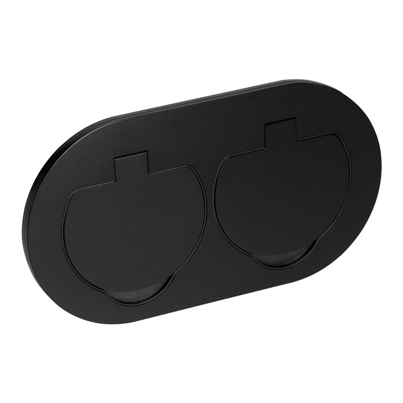 HERMETYCZNE GNIAZDO ELEKTRYCZNE PODWÓJNE, OWALNE, IP55, 2X2P+Z(FRENCH), CZARNE ORNO HERMETYCZNE GNIAZDO ELEKTRYCZNE PODWÓJNE, OWALNE, IP55, 2X2P+Z(FRENCH), CZARNE ORNO