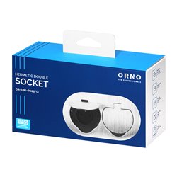 HERMETYCZNE GNIAZDO ELEKTRYCZNE PODWÓJNE, OWALNE, IP55, SREBRNE ORNO HERMETYCZNE GNIAZDO ELEKTRYCZNE PODWÓJNE, OWALNE, IP55, SREBRNE ORNO