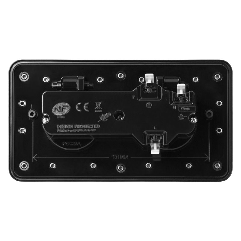 HERMETYCZNE GNIAZDO ELEKTRYCZNE PODWÓJNE, PROSTOKĄTNE, IP55, SREBRNE ORNO HERMETYCZNE GNIAZDO ELEKTRYCZNE PODWÓJNE, PROSTOKĄTNE, IP55, SREBRNE ORNO