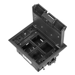 PUSZKA PODŁOGOWA NA GNIAZDA MODUŁOWE 4 X 45X45MM LUB 8 X 22,5X45MM, POKRYWA: STAL NIERDZEWNA, CZARNA ORNO PUSZKA PODŁOGOWA NA GNIAZDA MODUŁOWE 4 X 45X45MM LUB 8 X 22,5X45MM, POKRYWA: STAL NIERDZEWNA, CZARNA ORNO
