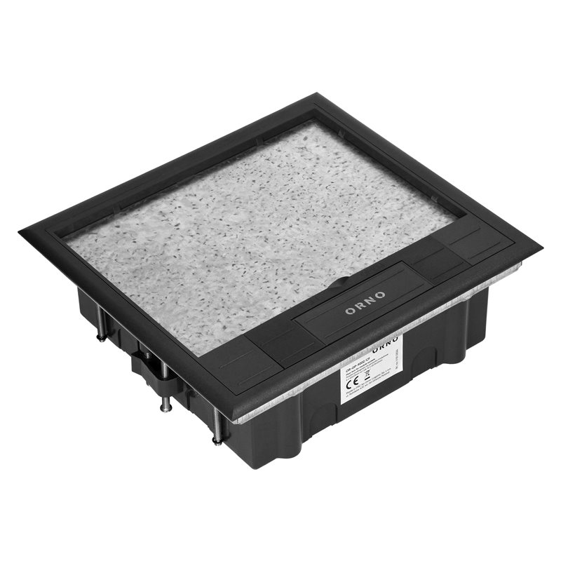 PUSZKA PODŁOGOWA NA GNIAZDA MODUŁOWE 6 X 45X45MM LUB 12 X 22,5X45MM, POKRYWA: MATERIAŁ WŁASNY, CZARNA ORNO PUSZKA PODŁOGOWA NA GNIAZDA MODUŁOWE 6 X 45X45MM LUB 12 X 22,5X45MM, POKRYWA: MATERIAŁ WŁASNY, CZARNA ORNO
