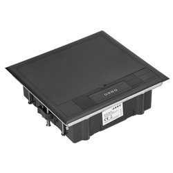 PUSZKA PODŁOGOWA NA GNIAZDA MODUŁOWE 6 X 45X45MM LUB 12 X 22,5X45MM, POKRYWA: PLASTIK, CZARNA ORNO PUSZKA PODŁOGOWA NA GNIAZDA MODUŁOWE 6 X 45X45MM LUB 12 X 22,5X45MM, POKRYWA: PLASTIK, CZARNA ORNO