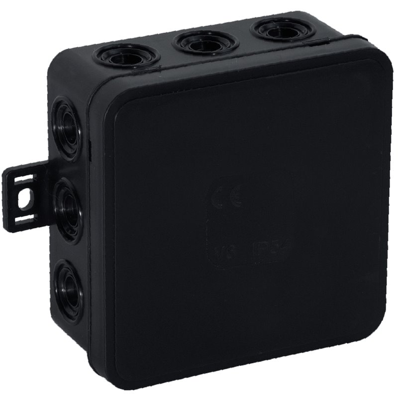 PUSZKA N/T CLICK, IP54, 12 PRZEPUSTÓW, 85X85X41MM, CZARNA, 50 SZT. ORNO PUSZKA N/T CLICK, IP54, 12 PRZEPUSTÓW, 85X85X41MM, CZARNA, 50 SZT. ORNO