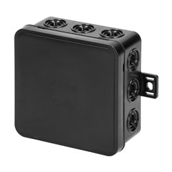 PUSZKA N/T CLICK, IP54, 12 PRZEPUSTÓW, 100X100X41MM, CZARNA ORNO PUSZKA N/T CLICK, IP54, 12 PRZEPUSTÓW, 100X100X41MM, CZARNA ORNO