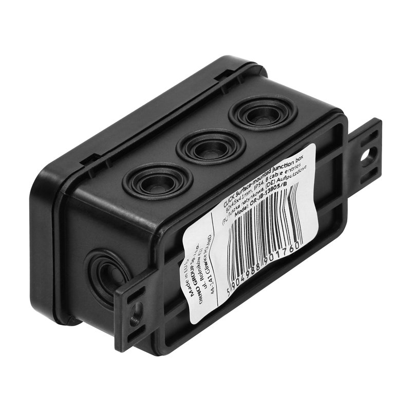 PUSZKA N/T CLICK, IP54, 8 PRZEPUSTÓW, 80X45X41MM, CZARNA ORNO PUSZKA N/T CLICK, IP54, 8 PRZEPUSTÓW, 80X45X41MM, CZARNA ORNO