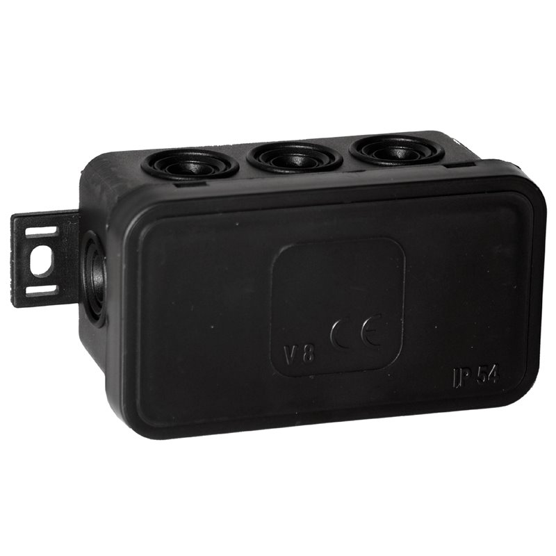 PUSZKA N/T CLICK, IP54, 8 PRZEPUSTÓW, 80X45X41MM, CZARNA, 100 SZT. ORNO PUSZKA N/T CLICK, IP54, 8 PRZEPUSTÓW, 80X45X41MM, CZARNA, 100 SZT. ORNO