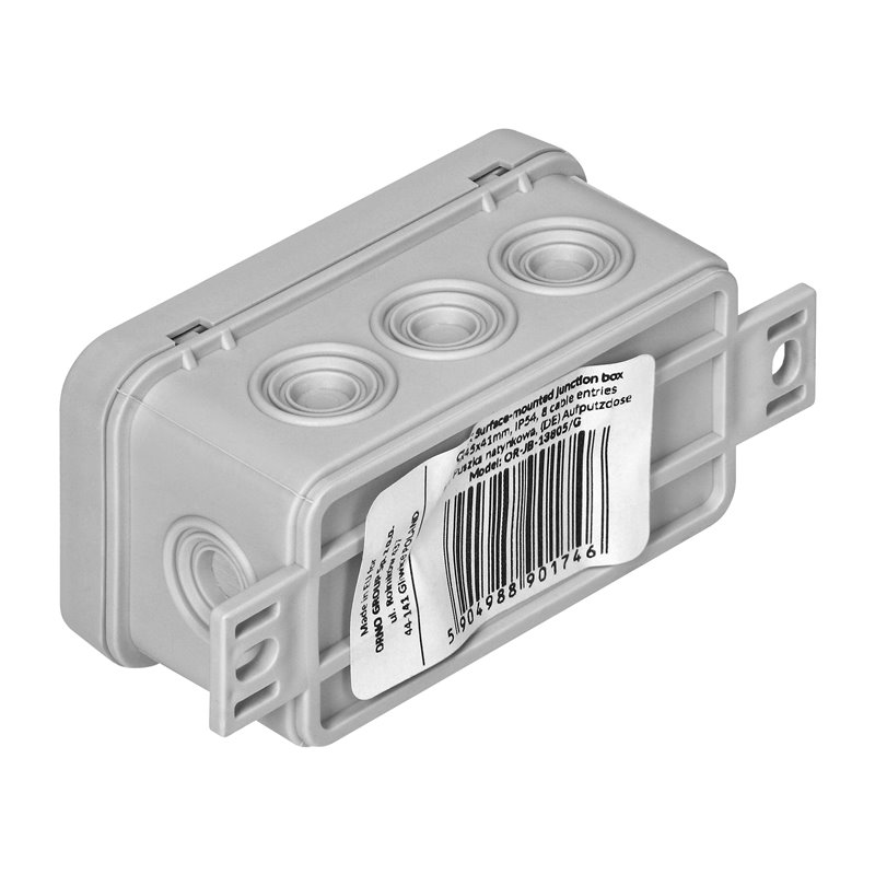PUSZKA N/T CLICK, IP54, 8 PRZEPUSTÓW, 80X45X41MM, SZARA ORNO PUSZKA N/T CLICK, IP54, 8 PRZEPUSTÓW, 80X45X41MM, SZARA ORNO