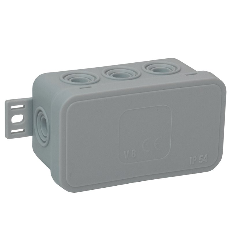 PUSZKA N/T CLICK, IP54, 8 PRZEPUSTÓW, 80X45X41MM, SZARA, 100 SZT. ORNO PUSZKA N/T CLICK, IP54, 8 PRZEPUSTÓW, 80X45X41MM, SZARA, 100 SZT. ORNO