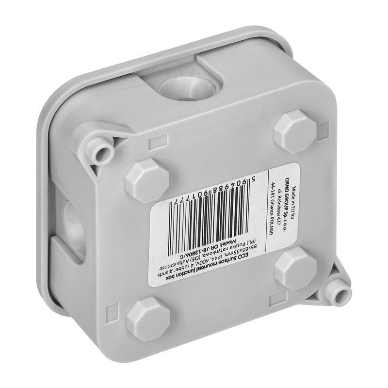 PUSZKA N/T ECO IP44 400V 4 DŁAWNICE GUMOWE 85X85X35MM SZARY 60 SZT. ORNO PUSZKA N/T ECO IP44 400V 4 DŁAWNICE GUMOWE 85X85X35MM SZARY 60 SZT. ORNO