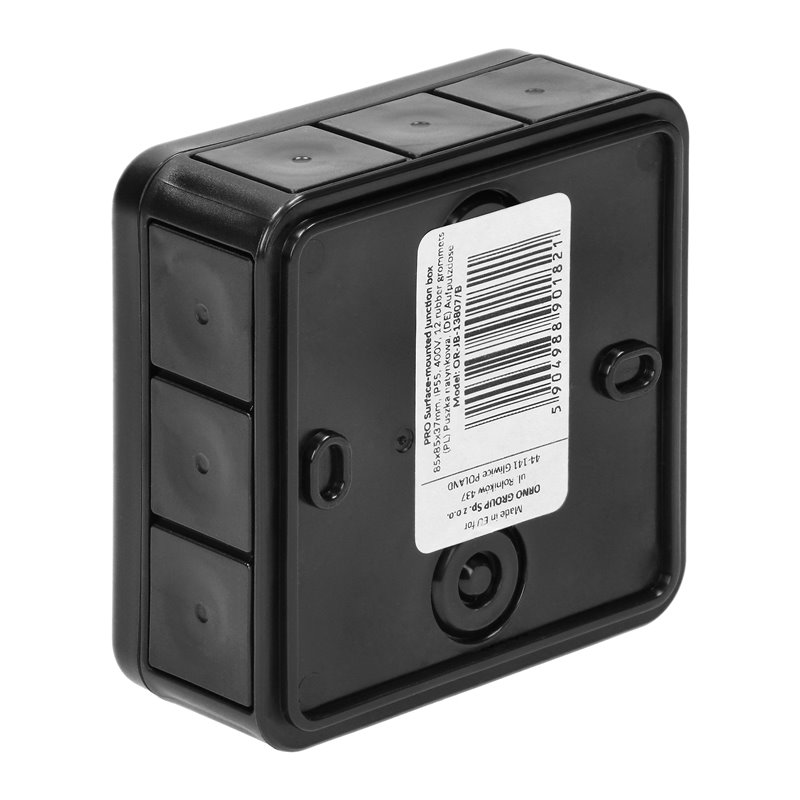 PUSZKA N/T PRO, IP55, 400V, 12 PRZEPUSTÓW, 85X85X37MM, CZARNA ORNO PUSZKA N/T PRO, IP55, 400V, 12 PRZEPUSTÓW, 85X85X37MM, CZARNA ORNO