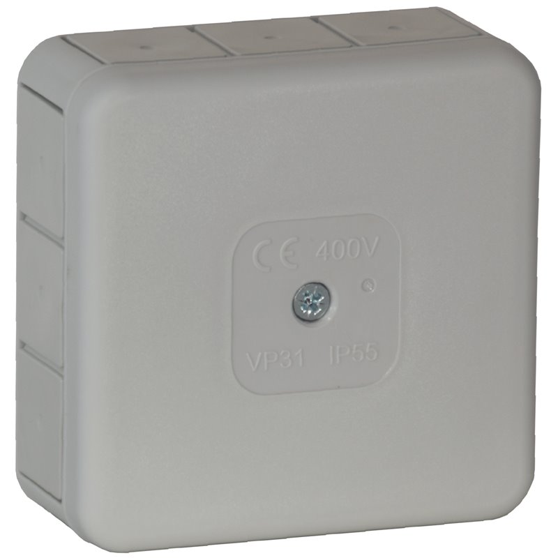 PUSZKA N/T PRO, IP55, 400V, 12 PRZEPUSTÓW GUMOWYCH, 85X85X37MM, SZARA, 60 SZT. ORNO