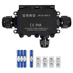 PUSZKA N/T HD IP68, 0,75-4,0MM2 ,2 DŁAWNICE M20, 1 DŁAWNICA M16 ORNO PUSZKA N/T HD IP68, 0,75-4,0MM2 ,2 DŁAWNICE M20, 1 DŁAWNICA M16 ORNO