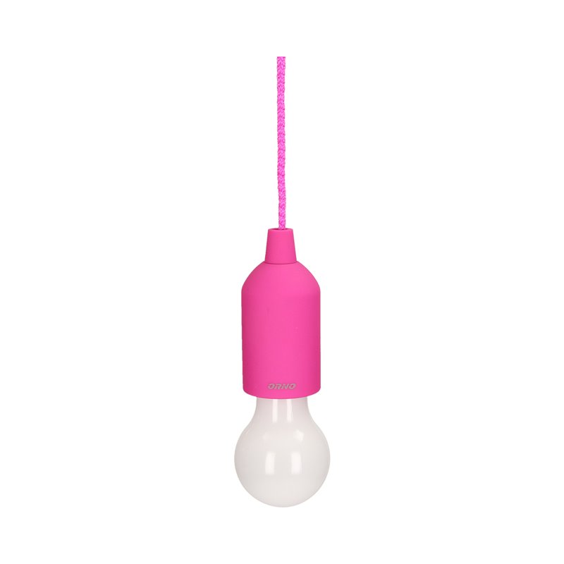 BATERYJNA LAMPKA NOCNA NA SZNURKU 1W LED, 3 X AAA, RÓŻOWA ORNO