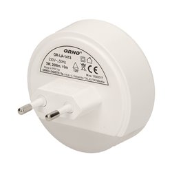 LAMPKA NOCNA LED Z CZUJNIKIEM RUCHU, Z FUNKCJĄ KORYTARZOWĄ 0,2W/3W, 200LM ORNO LAMPKA NOCNA LED Z CZUJNIKIEM RUCHU, Z FUNKCJĄ KORYTARZOWĄ 0,2W/3W, 200LM ORNO