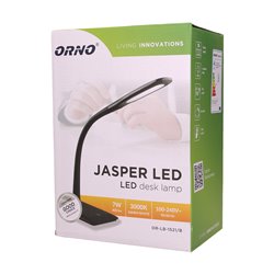 JASPER LED 7W, LAMPKA BIURKOWA, 400LM, 3000K, BIAŁA ORNO JASPER LED 7W, LAMPKA BIURKOWA, 400LM, 3000K, BIAŁA ORNO