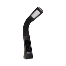 DOLOMIT LED 5W, LAMPKA BIURKOWA Z BUDZIKIEM, 300LM, 4000K, CZARNA ORNO DOLOMIT LED 5W, LAMPKA BIURKOWA Z BUDZIKIEM, 300LM, 4000K, CZARNA ORNO