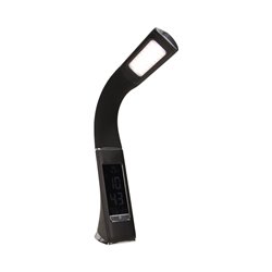 DOLOMIT LED 5W, LAMPKA BIURKOWA Z BUDZIKIEM, 300LM, 4000K, CZARNA ORNO DOLOMIT LED 5W, LAMPKA BIURKOWA Z BUDZIKIEM, 300LM, 4000K, CZARNA ORNO