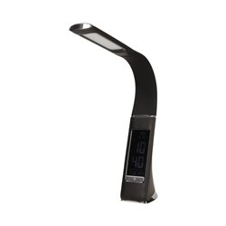 DOLOMIT LED 5W, LAMPKA BIURKOWA Z BUDZIKIEM, 300LM, 4000K, CZARNA ORNO DOLOMIT LED 5W, LAMPKA BIURKOWA Z BUDZIKIEM, 300LM, 4000K, CZARNA ORNO