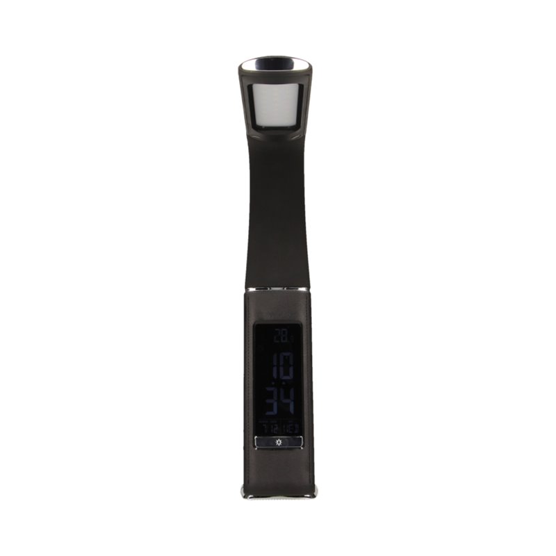 DOLOMIT LED 5W, LAMPKA BIURKOWA Z BUDZIKIEM, 300LM, 4000K, CZARNA ORNO DOLOMIT LED 5W, LAMPKA BIURKOWA Z BUDZIKIEM, 300LM, 4000K, CZARNA ORNO