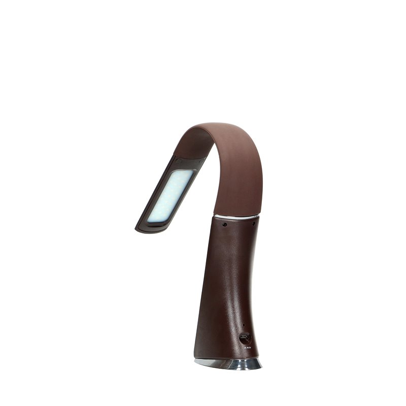 DOLOMIT LED 5W, LAMPKA BIURKOWA Z BUDZIKIEM, 300LM, 4000K, BRĄZOWA ORNO DOLOMIT LED 5W, LAMPKA BIURKOWA Z BUDZIKIEM, 300LM, 4000K, BRĄZOWA ORNO