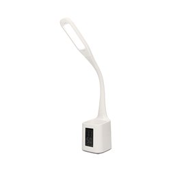 KORAL LED 6W, LAMPKA BIURKOWA Z POJEMNIKIEM NA DŁUGOPISY I BUDZIKIEM, 200LM, 4000K, BIAŁA ORNO KORAL LED 6W, LAMPKA BIURKOWA Z POJEMNIKIEM NA DŁUGOPISY I BUDZIKIEM, 200LM, 4000K, BIAŁA ORNO