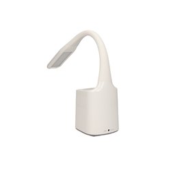 KORAL LED 6W, LAMPKA BIURKOWA Z POJEMNIKIEM NA DŁUGOPISY I BUDZIKIEM, 200LM, 4000K, BIAŁA ORNO KORAL LED 6W, LAMPKA BIURKOWA Z POJEMNIKIEM NA DŁUGOPISY I BUDZIKIEM, 200LM, 4000K, BIAŁA ORNO