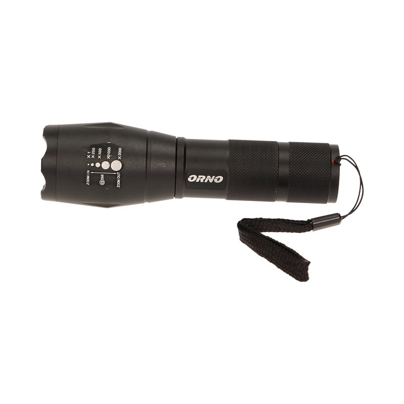 LATARKA LED CREE 10W Z ZOOMEM, 800LM, 3 X AAA, ALUMINIOWA KONSTRUKCJA ORNO LATARKA LED CREE 10W Z ZOOMEM, 800LM, 3 X AAA, ALUMINIOWA KONSTRUKCJA ORNO