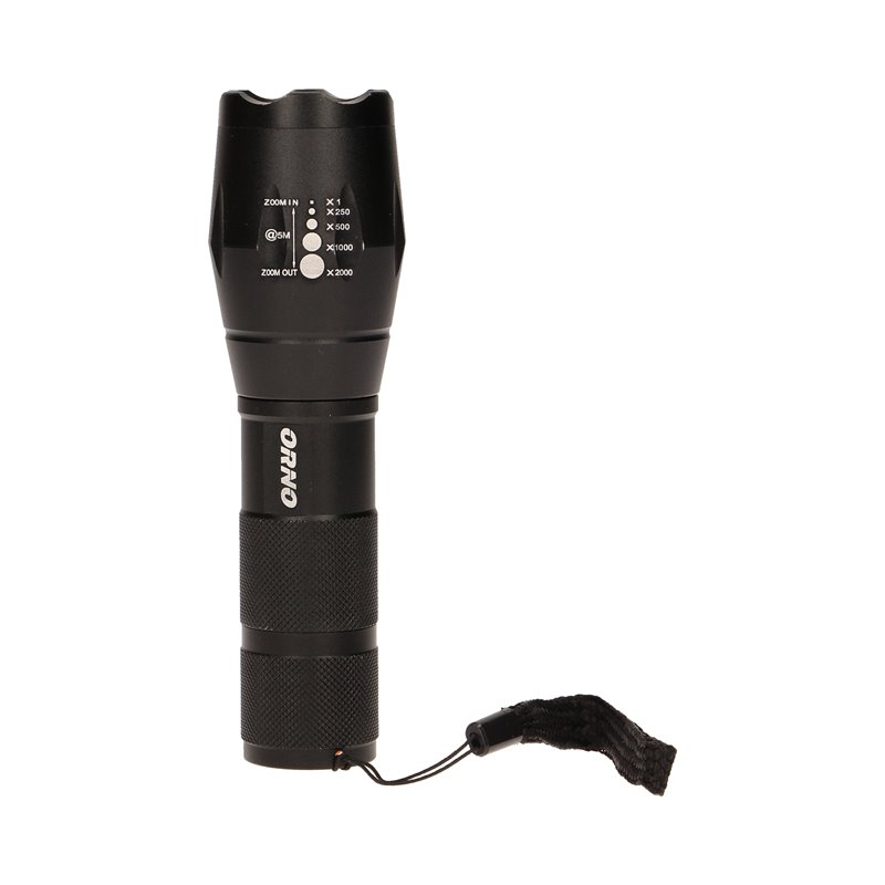 LATARKA LED CREE 10W Z ZOOMEM, 800LM, 3 X AAA, ALUMINIOWA KONSTRUKCJA ORNO LATARKA LED CREE 10W Z ZOOMEM, 800LM, 3 X AAA, ALUMINIOWA KONSTRUKCJA ORNO