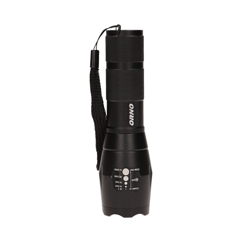 LATARKA LED CREE 10W Z ZOOMEM, 800LM, 3 X AAA, ALUMINIOWA KONSTRUKCJA ORNO LATARKA LED CREE 10W Z ZOOMEM, 800LM, 3 X AAA, ALUMINIOWA KONSTRUKCJA ORNO