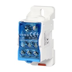 BLOK ROZDZIELCZY 125A, ZACISKI WEJŚCIOWE 1X16 I 1X35MM2, ZACISKI WYJŚCIOWE 6X16MM2 ORNO BLOK ROZDZIELCZY 125A, ZACISKI WEJŚCIOWE 1X16 I 1X35MM2, ZACISKI WYJŚCIOWE 6X16MM2 ORNO