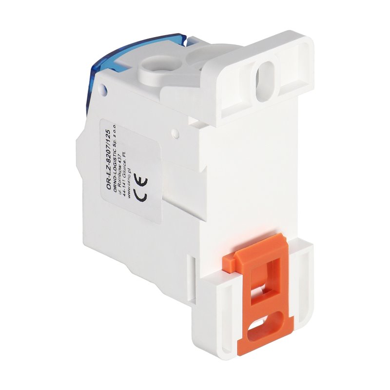 BLOK ROZDZIELCZY 125A, ZACISKI WEJŚCIOWE 1X16 I 1X35MM2, ZACISKI WYJŚCIOWE 6X16MM2 ORNO BLOK ROZDZIELCZY 125A, ZACISKI WEJŚCIOWE 1X16 I 1X35MM2, ZACISKI WYJŚCIOWE 6X16MM2 ORNO