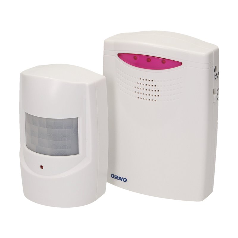 CZUJNIK RUCHU Z SYGNALIZACJĄ BEZPRZEWODOWĄ, IP44, 120M, LEARNING SYSTEM, BATERYJNY ORNO CZUJNIK RUCHU Z SYGNALIZACJĄ BEZPRZEWODOWĄ, IP44, 120M, LEARNING SYSTEM, BATERYJNY ORNO