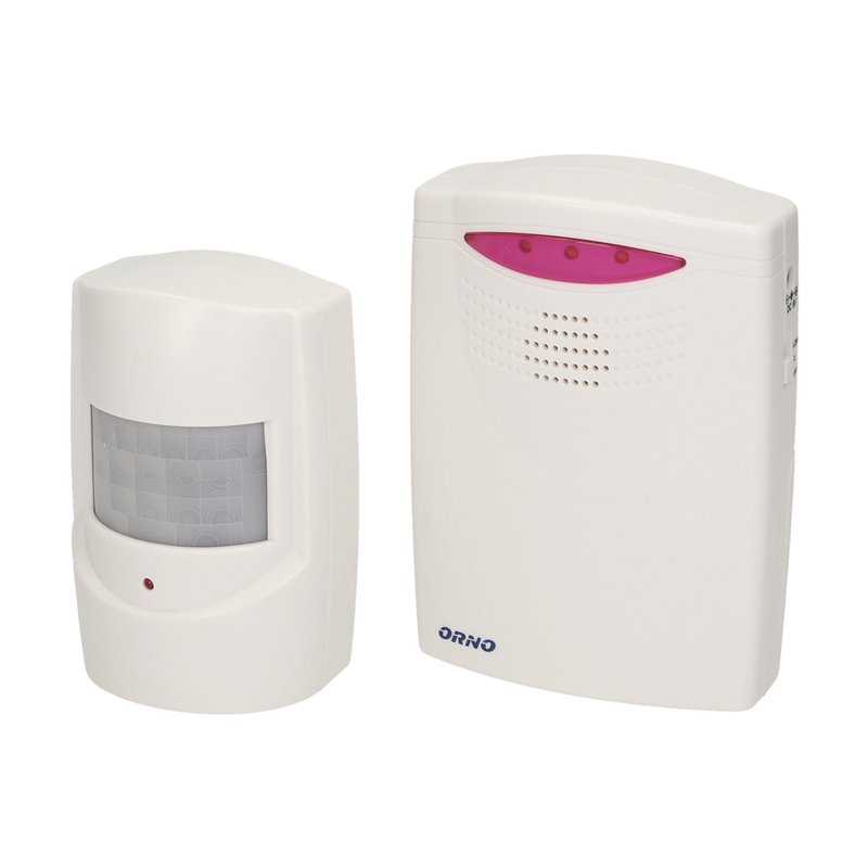 CZUJNIK RUCHU Z SYGNALIZACJĄ BEZPRZEWODOWĄ, IP44, 120M, LEARNING SYSTEM, BATERYJNY ORNO CZUJNIK RUCHU Z SYGNALIZACJĄ BEZPRZEWODOWĄ, IP44, 120M, LEARNING SYSTEM, BATERYJNY ORNO