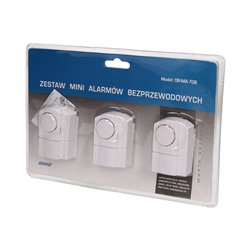 ZESTAW MINI ALARMÓW OKIENNO - DRZWIOWYCH, 3 SZT., BATERYJNY ORNO ZESTAW MINI ALARMÓW OKIENNO - DRZWIOWYCH, 3 SZT., BATERYJNY ORNO